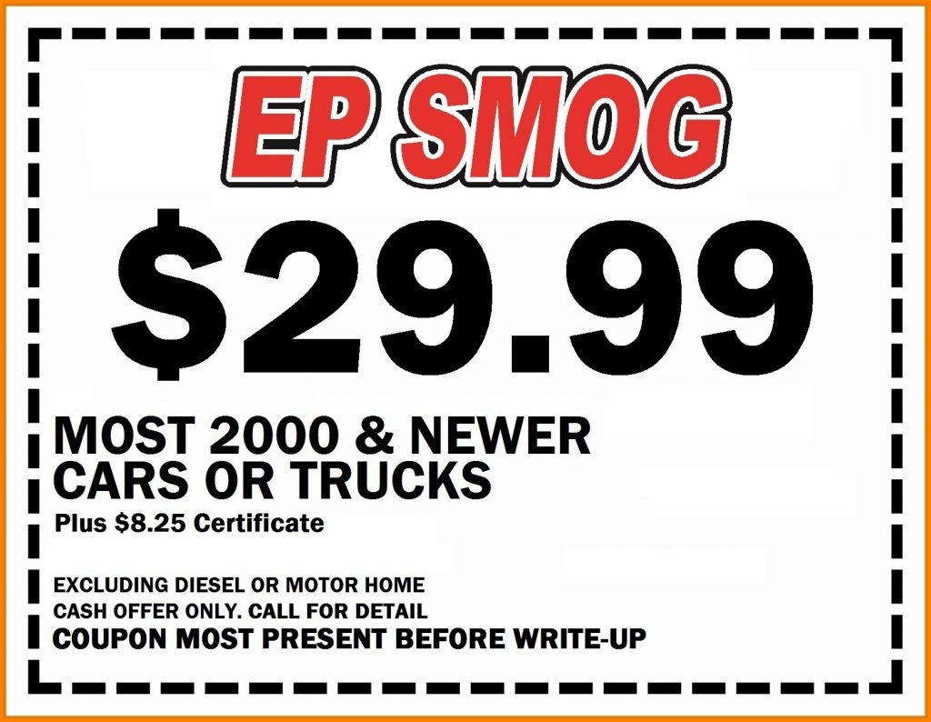 Smog Check Coupon 1 Smog Check STAR Station In Escondido 29 99 