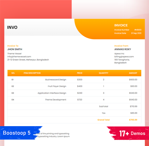 Ultimate Invoice HTML Templates For Your Online Business From 